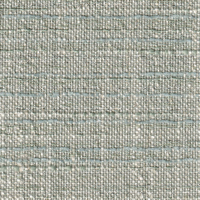 Pale blue-grey woven fabric with irregular horizontal bands and flecked texture