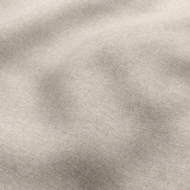 Close-up of warm greige Eigg fabric with fine weave and softly mottled tonal shading
