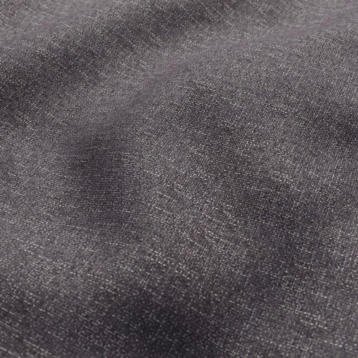 Close-up of Eigg 46 Tuxedo’s charcoal-grey woven texture with subtle mottling