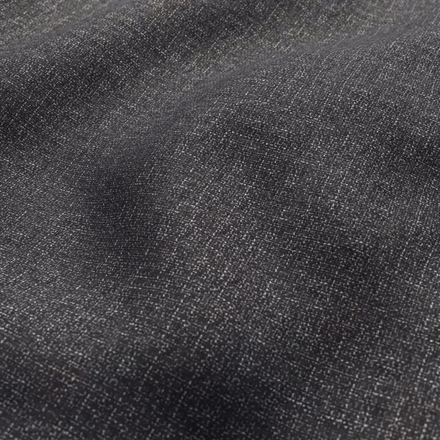 Deep charcoal-grey woven swatch with a dense, softly flecked texture