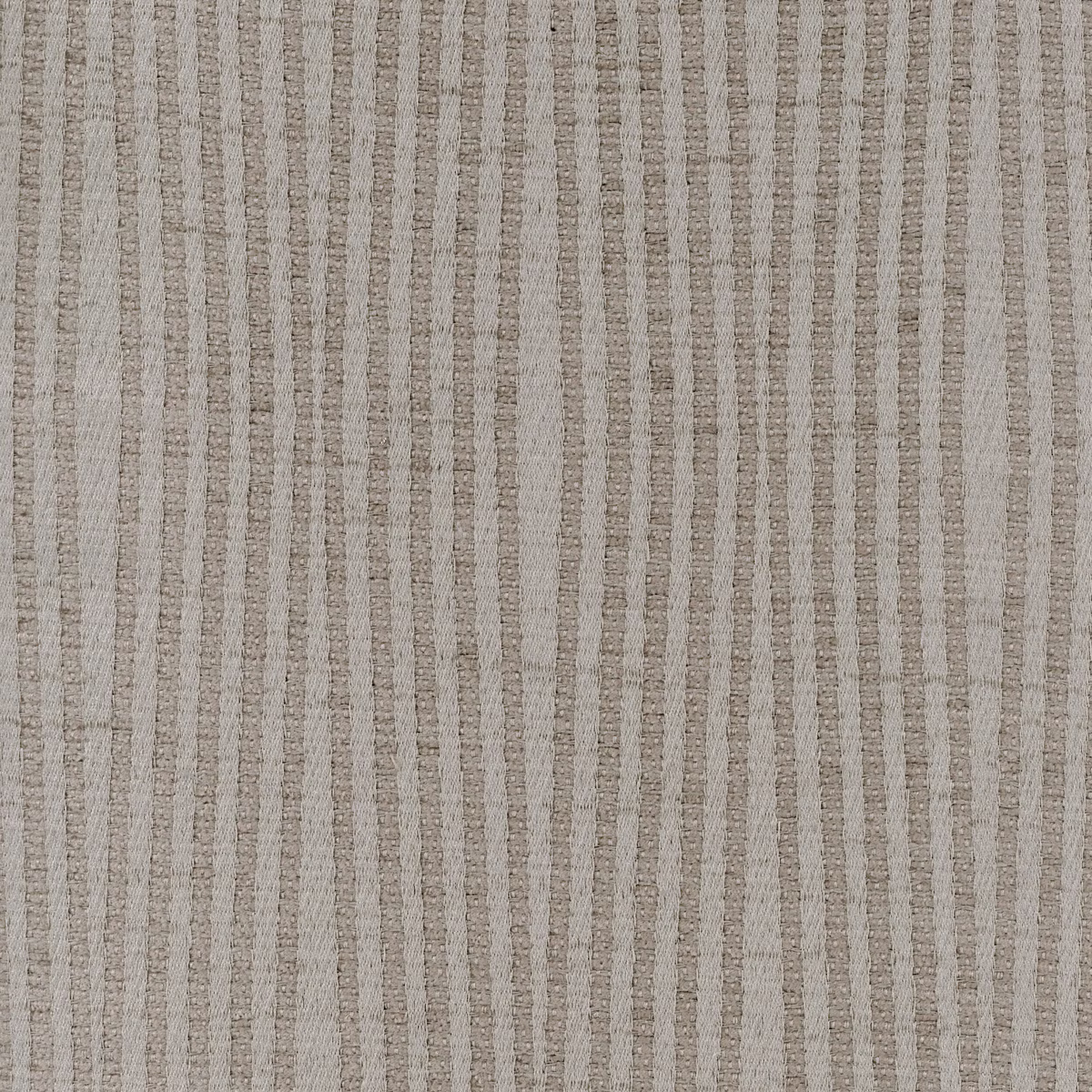 Warm taupe woven fabric with fine, irregular vertical striations