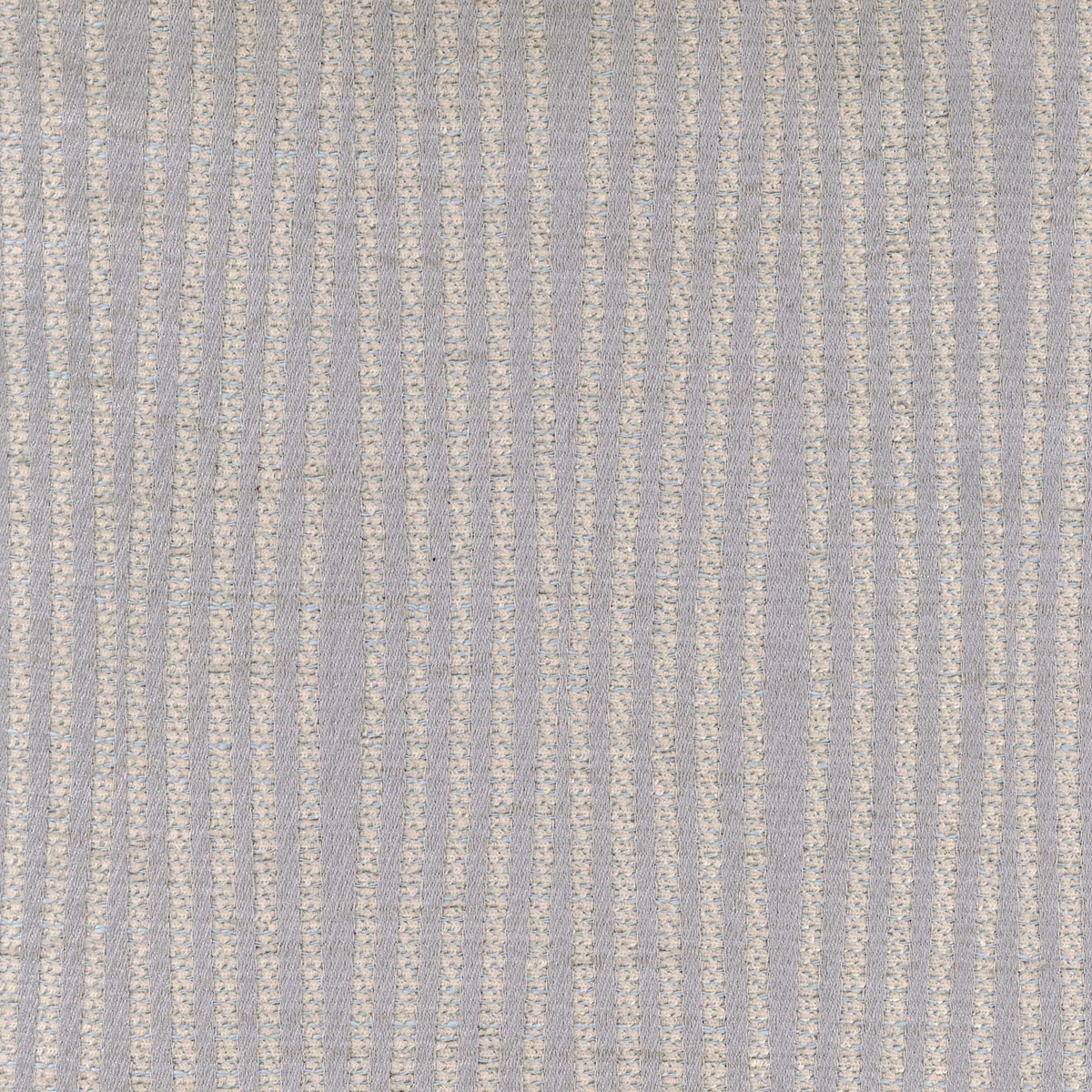 Cool silver-grey woven swatch with irregular vertical lines and nubby texture