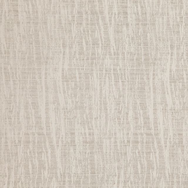Pale champagne fabric with irregular vertical strié lines and fine crosshatched woven texture