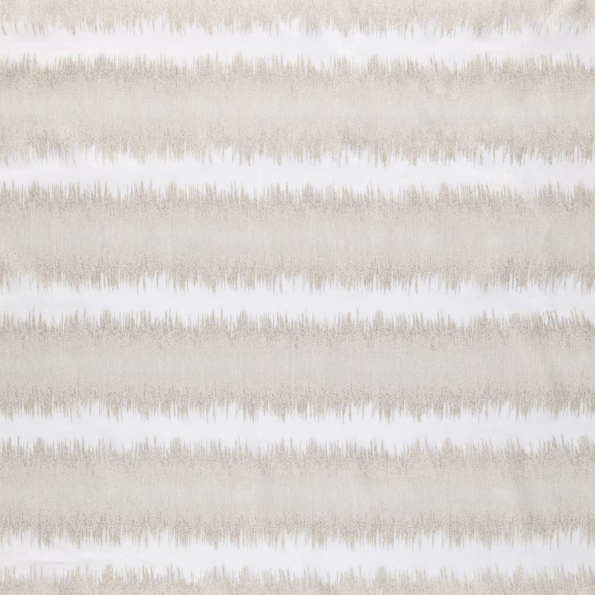 Ivory and pale greige Eris textile with softly feathered horizontal bands