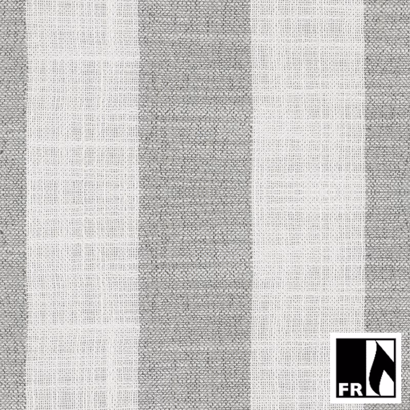 Cool granite-grey and ivory vertical stripes in a tactile woven texture