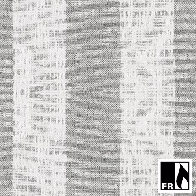 Cool granite-grey and ivory vertical stripes in a tactile woven texture