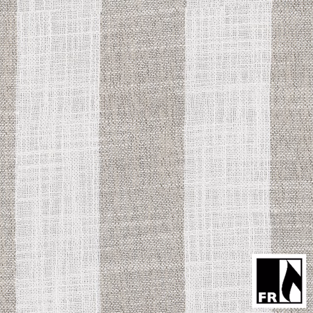 Mushroom taupe and ivory vertical stripes in a softly slubbed woven texture