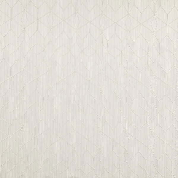 Pale pebble fabric with subtle diamond lines and fine vertical woven texture