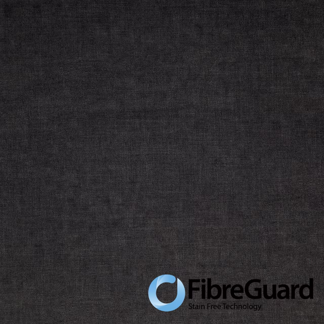 Dark charcoal grey Fiora fabric with a subtle, closely woven surface texture