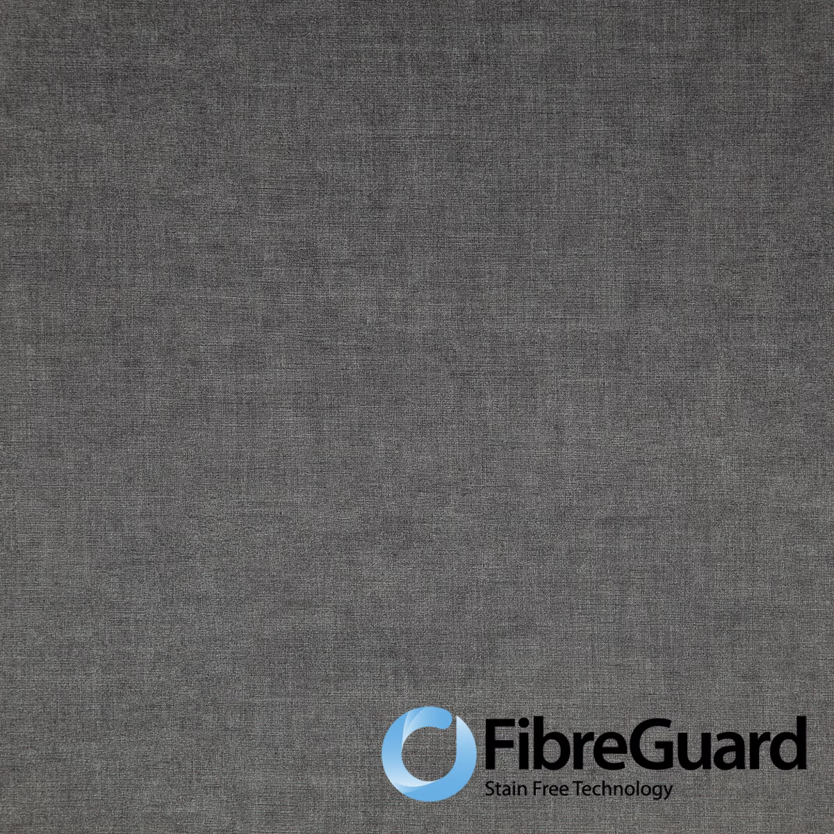 Close-up of charcoal-grey Fiora fabric with a softly mottled plain weave