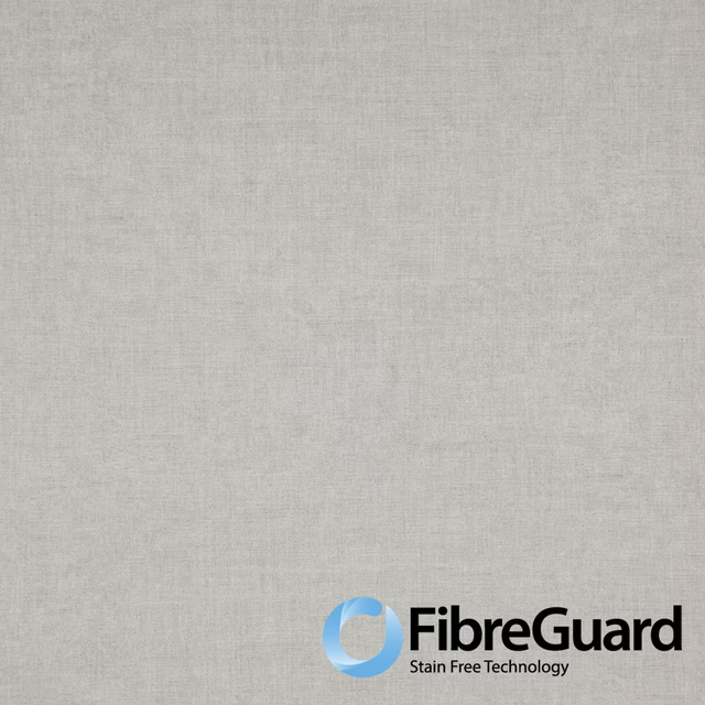 Pale chalk-grey Fiora fabric with fine crosswoven texture and softly mottled surface