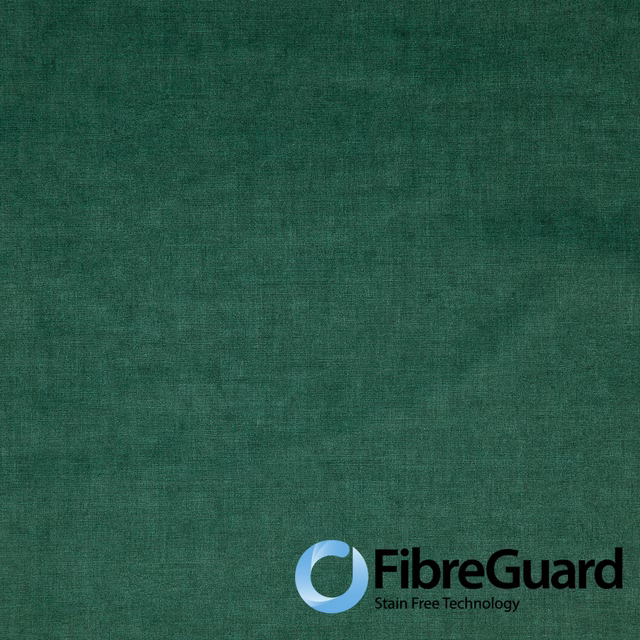 Deep forest-green fabric with softly mottled crosshatched woven texture