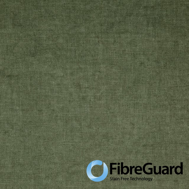 Close-up of muted olive-green plain weave with fine crosshatch texture and subtle tonal variation