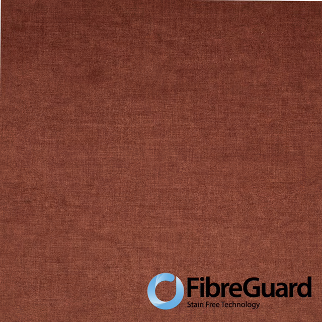 Warm russet plain weave with subtle mottling and FibreGuard logo visible