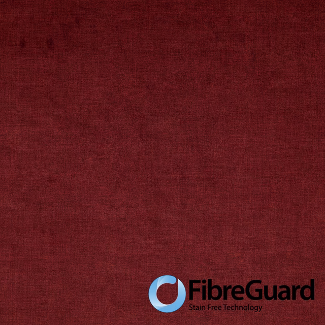 Deep red Redwood fabric showing a close, subtly mottled woven texture