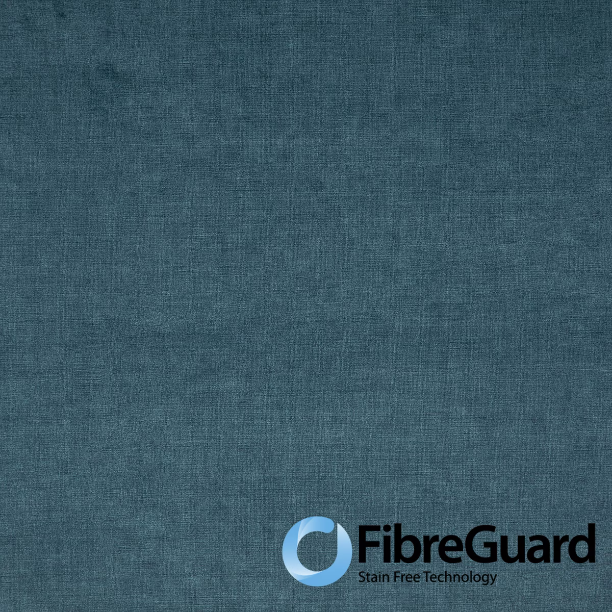 Deep ocean teal plain fabric with subtle woven texture and tonal variation