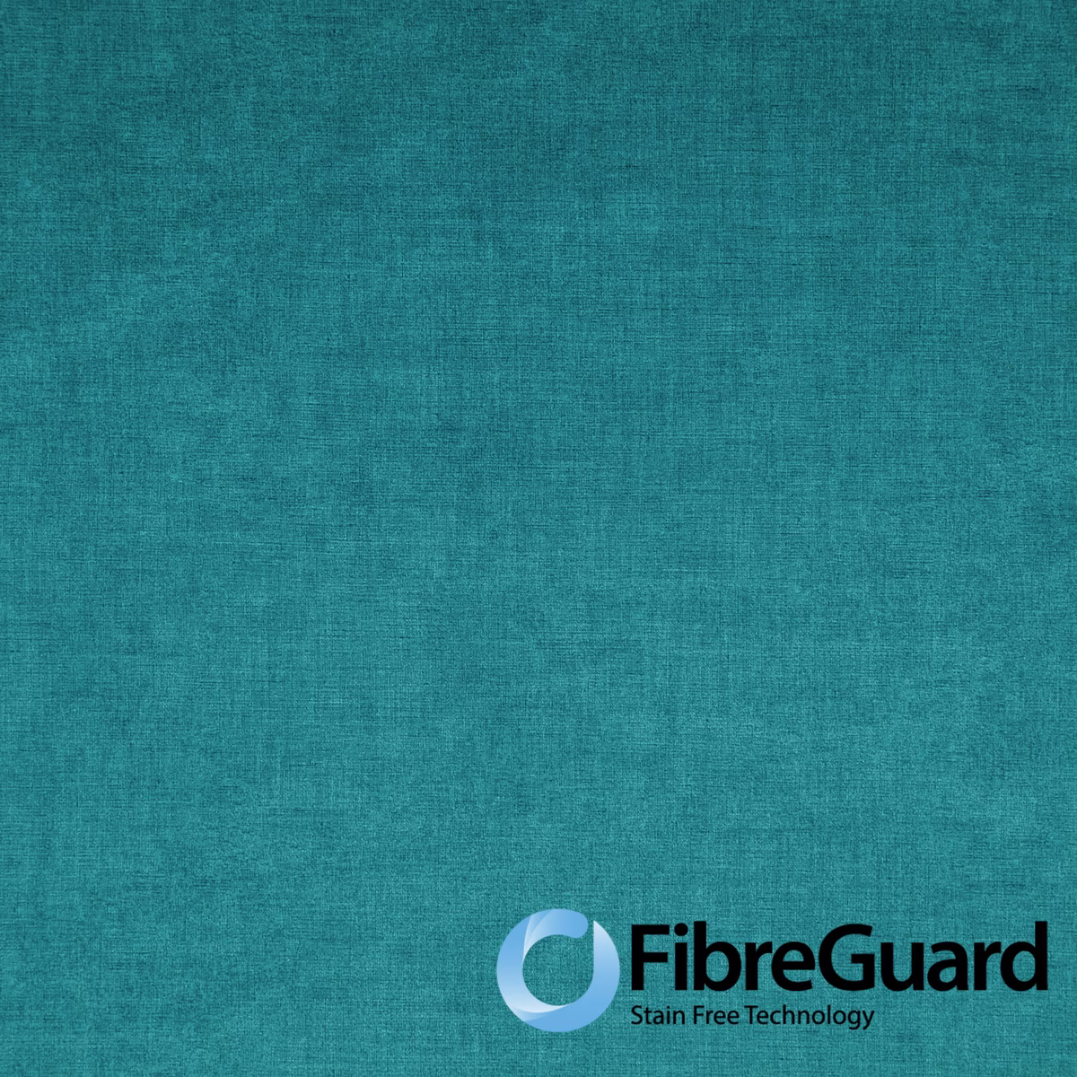 Close view of cyan-teal plain weave with softly mottled vertical texture