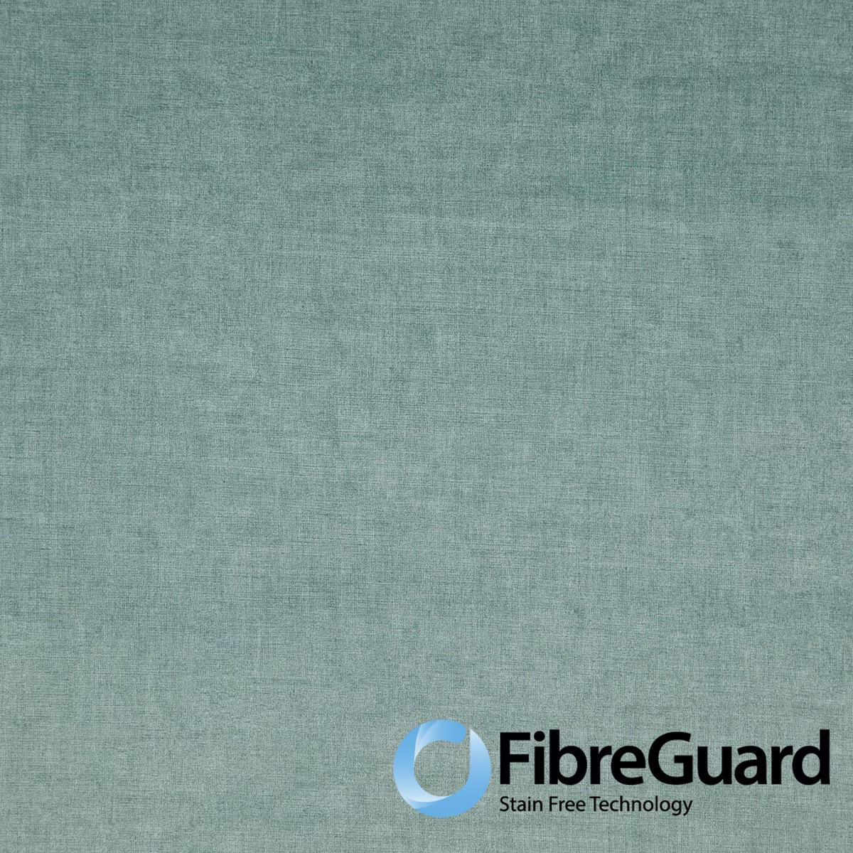 Close-up of cool seafoam teal woven fabric with softly mottled blue-green texture