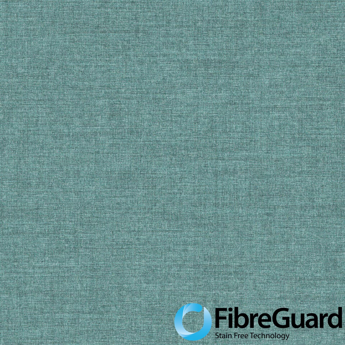 Close-up of muted turquoise woven fabric with a fine, mottled texture