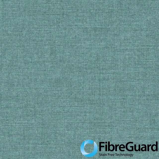 Close-up of muted turquoise woven fabric with a fine, mottled texture