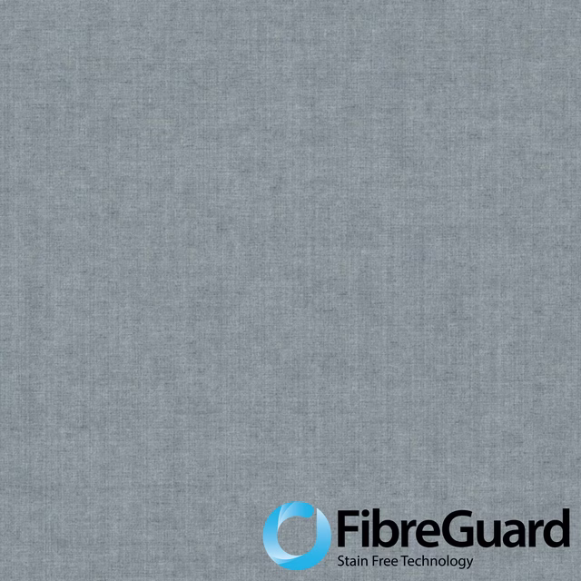 Muted dusk-blue grey woven fabric showing a fine crosshatched texture