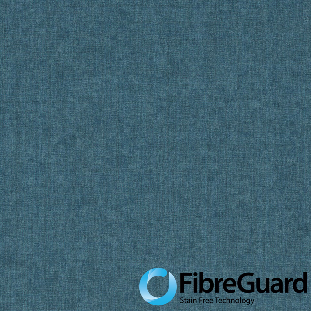 Deep peacock teal woven textile with softly mottled fine texture