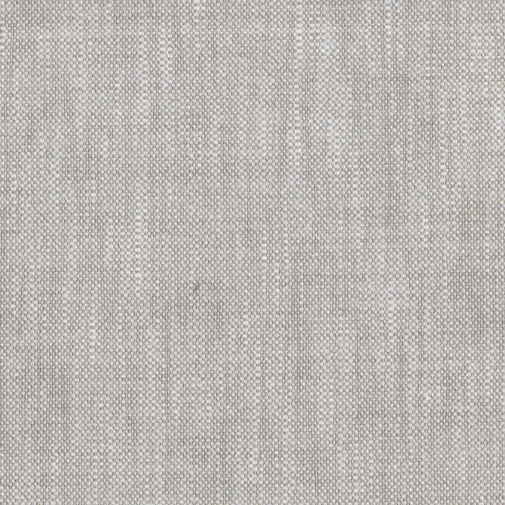 Pale dove-grey woven swatch with tiny loops and faint vertical tonal bands
