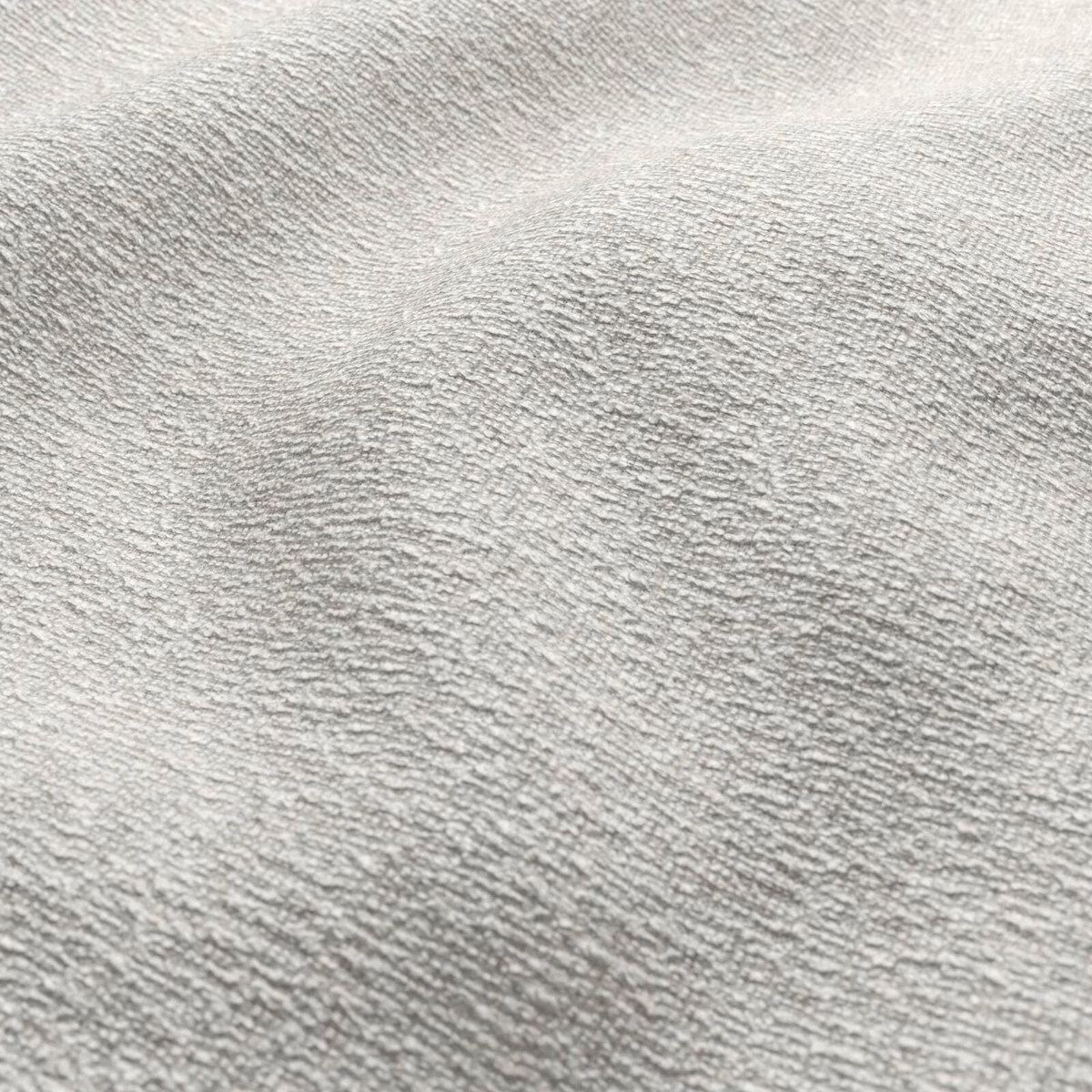 Pale warm-grey Fuzzy fabric with softly rippled directional texture and shaded ridges