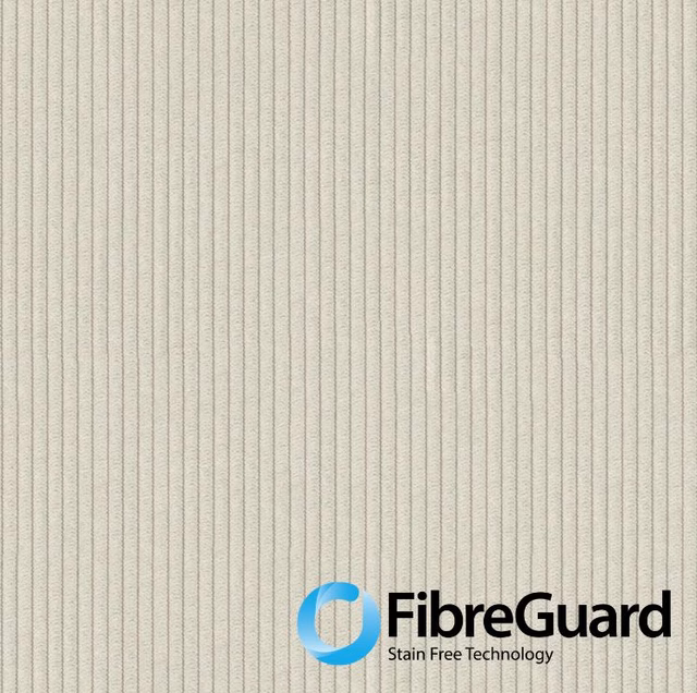 Pale warm greige Ghent fabric with fine vertical ribbed texture in 01 Rabbit