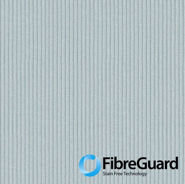 Pale seafoam-blue fabric with fine, closely spaced vertical ribs and shaded texture
