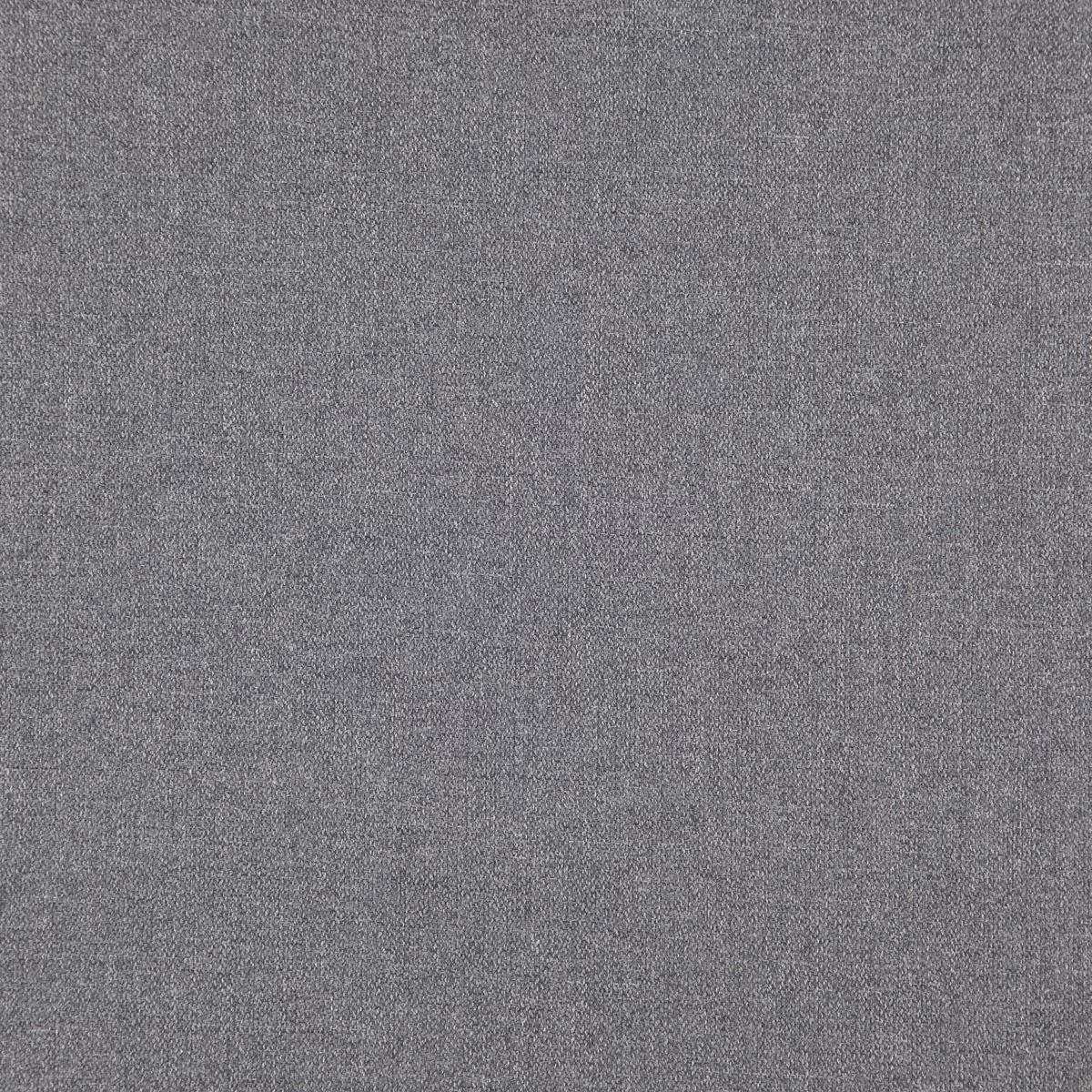 Close-up of cool Storm grey fabric with a fine, subtly mottled woven surface