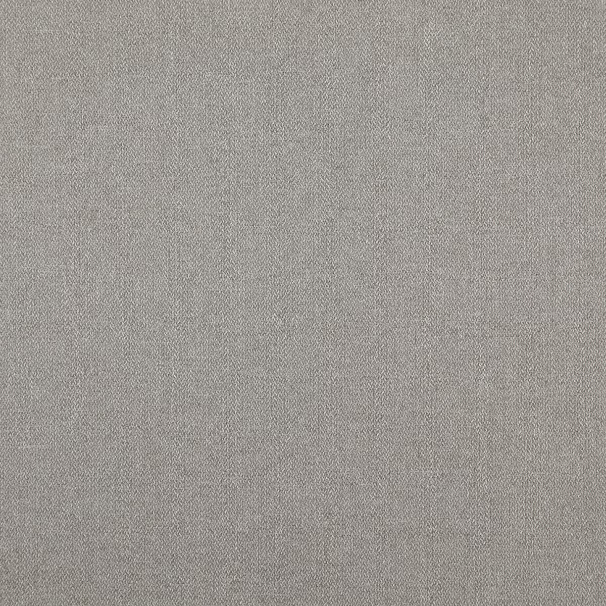 Close-up of Feather Grey fabric showing a fine, even woven grey texture