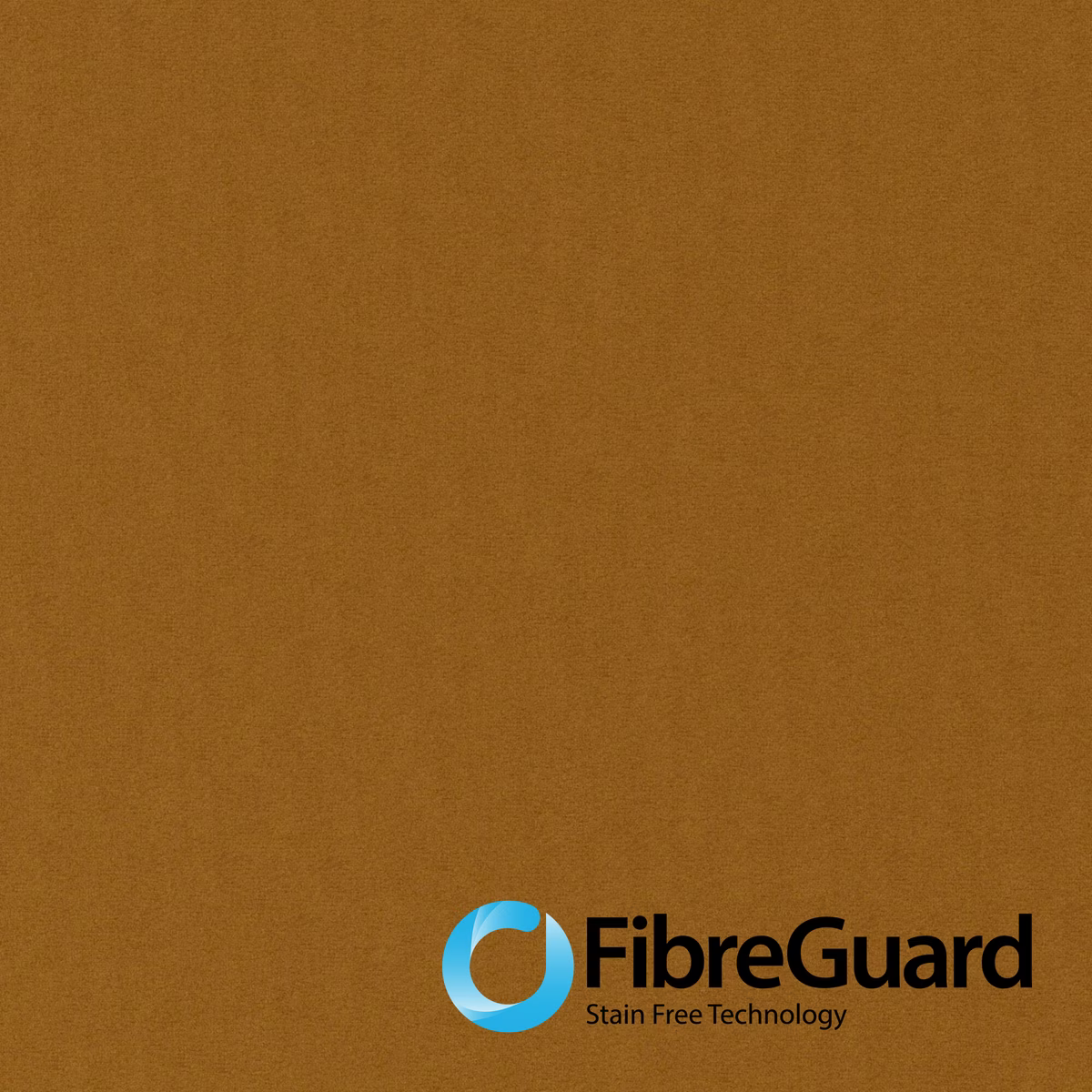 Warm ochre-brown plain textile with a softly mottled, matte surface