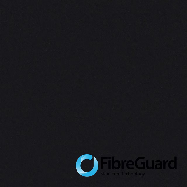 Near-black Ebony fabric swatch with a subtle, fine-grained woven surface