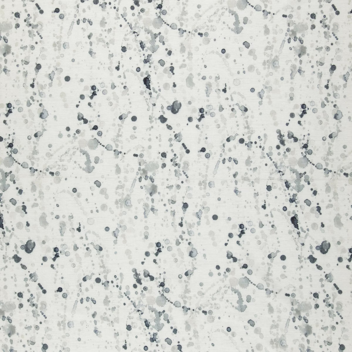 Cool ivory woven fabric with scattered blue-grey and charcoal mineral-like speckles