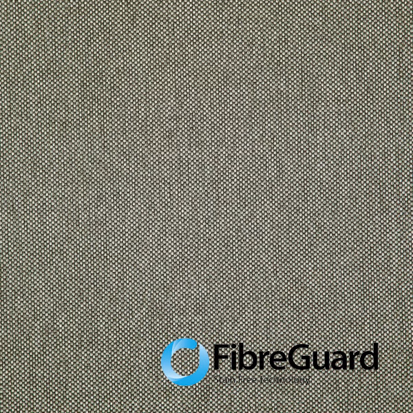 Close-up of muted grey-green Healy fabric with a dense, finely textured weave