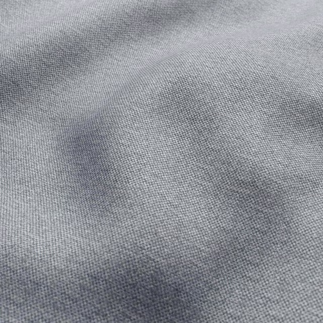 Cool silver-grey Hebrides textile showing a fine, softly mottled woven surface