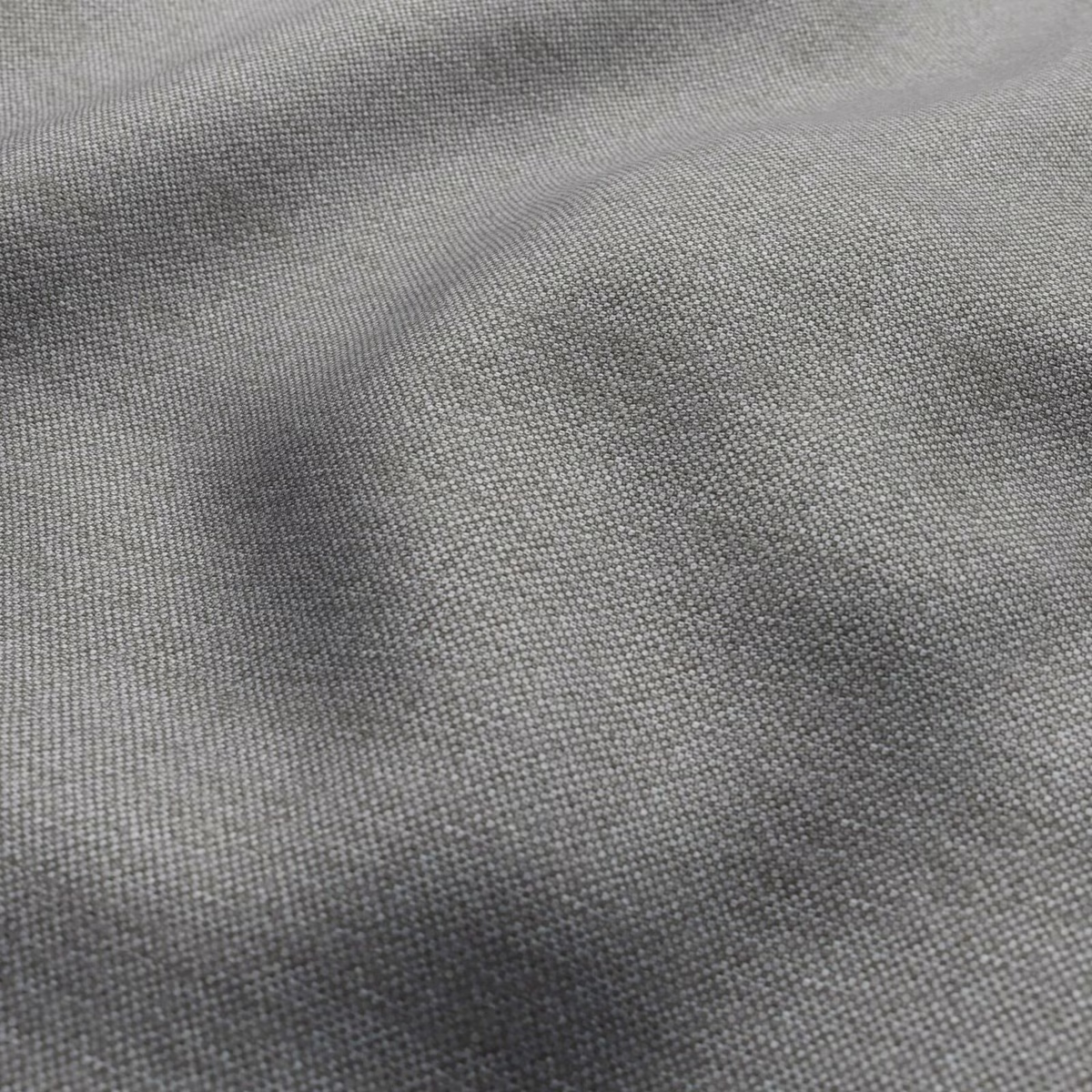 Close-up of cool grey 68 Alloy fabric showing fine weave and charcoal tonal shading
