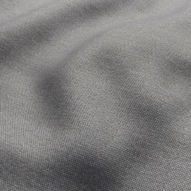 Close-up of cool grey 68 Alloy fabric showing fine weave and charcoal tonal shading