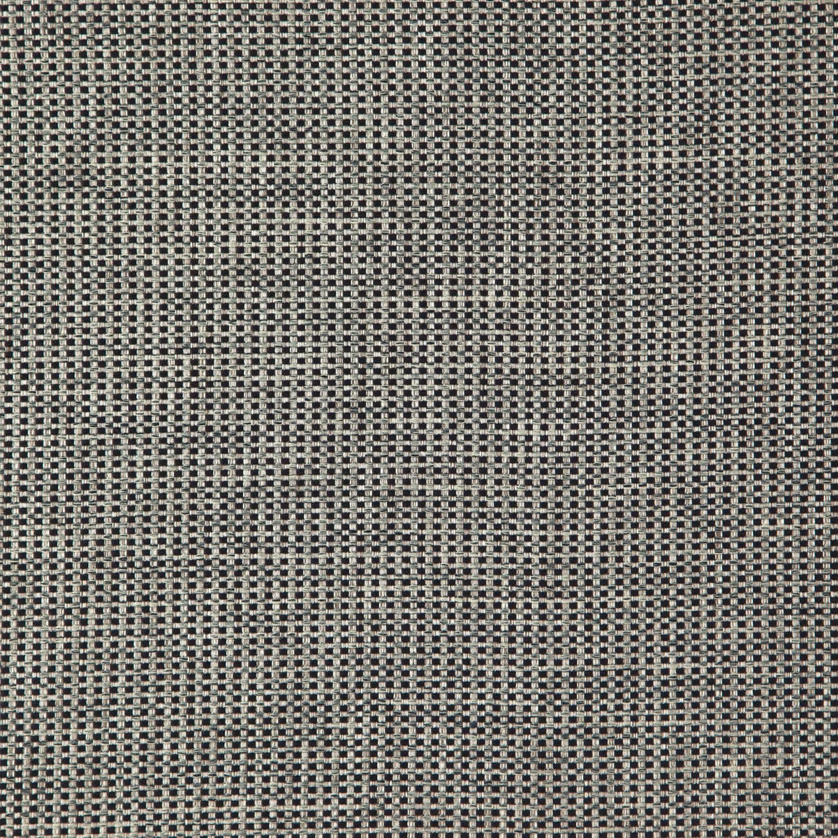 Close-up of charcoal anthracite fabric with a fine pale-grey woven micro-check
