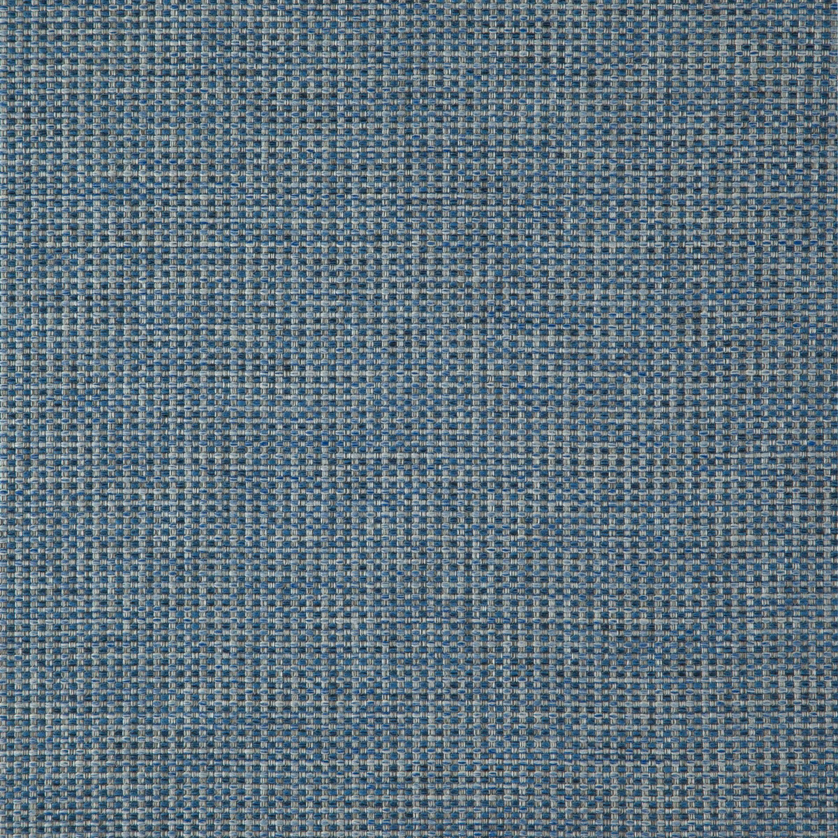Close-up of cobalt blue Hercules fabric with a small grey-flecked basket weave