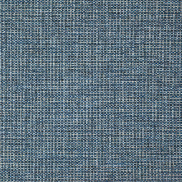 Close-up of cobalt blue Hercules fabric with a small grey-flecked basket weave