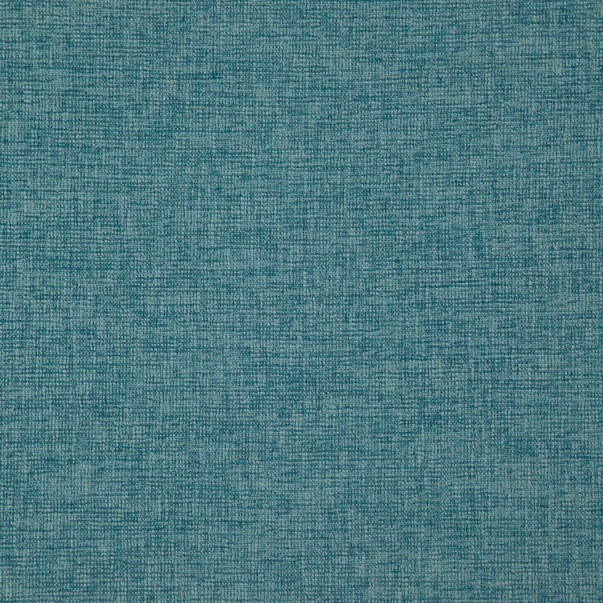 Close-up of muted turquoise teal fabric with a fine crosshatched woven texture
