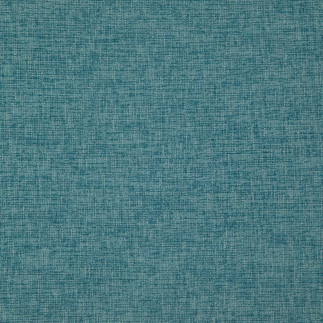 Close-up of muted turquoise teal fabric with a fine crosshatched woven texture
