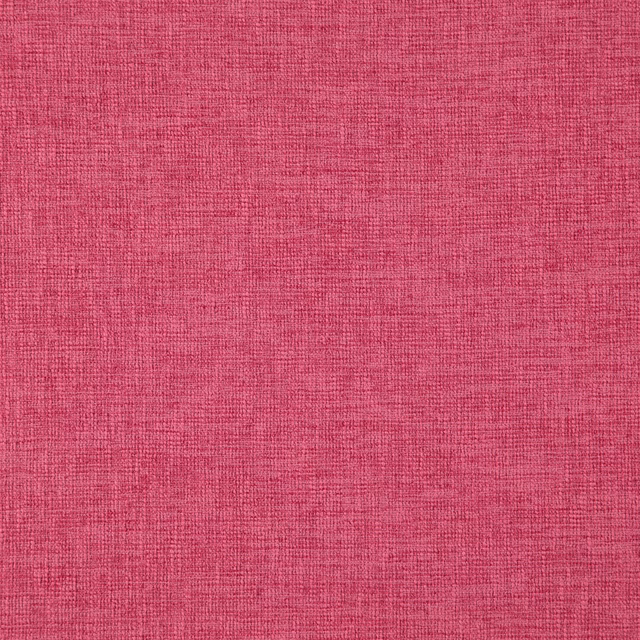 Close-up of raspberry-pink Hillbank fabric showing a fine, irregular woven texture