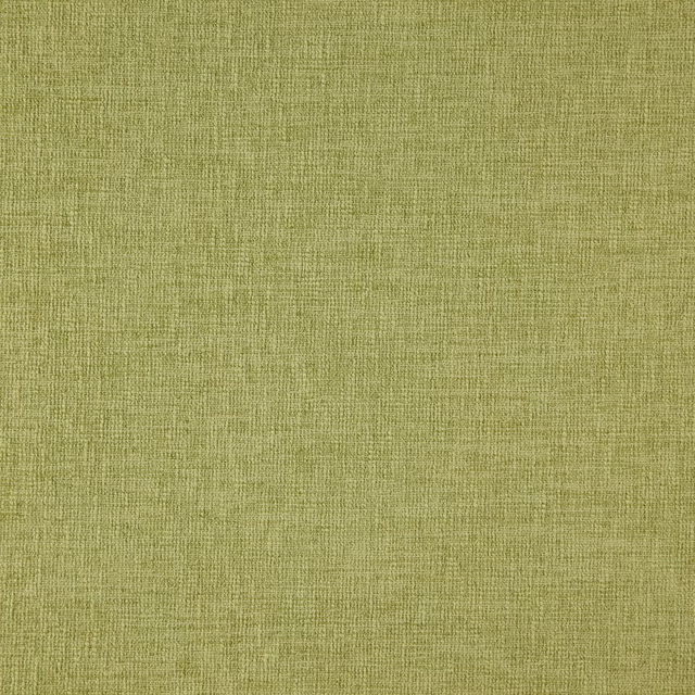 Close view of muted pear-green plain weave with fine vertical texture