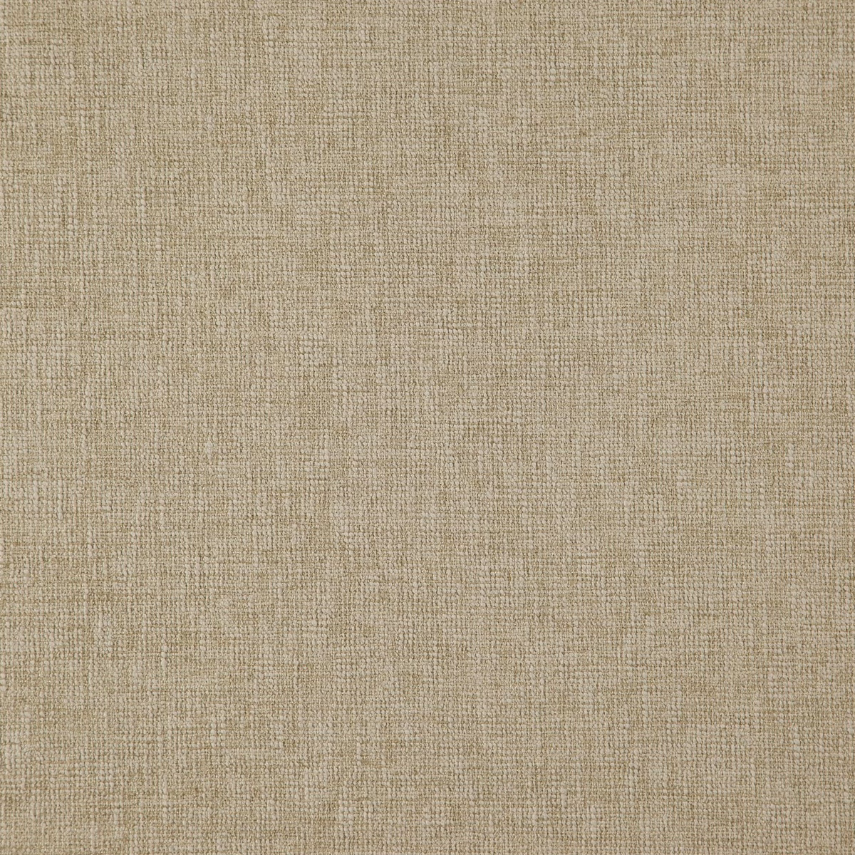 Close-up of warm pecan beige fabric with a fine irregular woven texture
