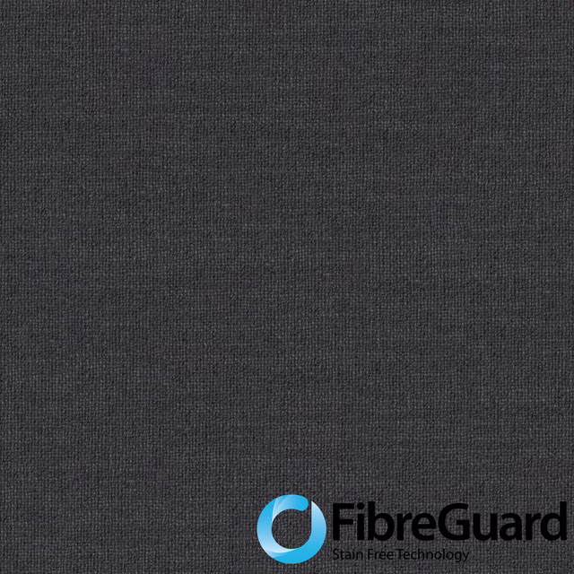 Close-up of deep pewter-grey fabric with a fine, tightly woven textured surface