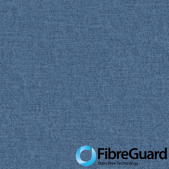 Close-up of cool slate-blue fine woven texture with subtle tonal flecks