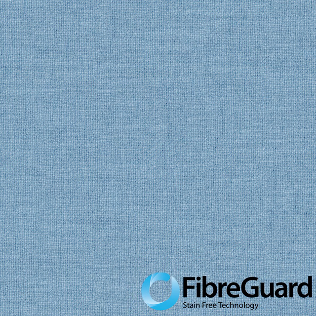 Close-up of soft mineral-blue fabric with a fine, even woven texture